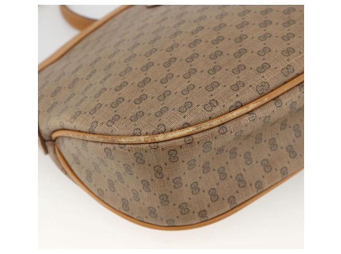 Gucci Borsa a Spalla Micro GG Supreme PVC Beige Oro 007 87 0096 Auth ka3457 D'oro - vista 15