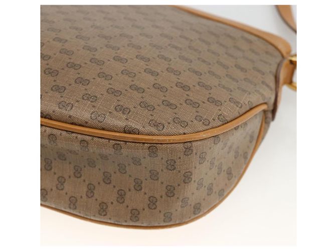 Gucci Borsa a Spalla Micro GG Supreme PVC Beige Oro 007 87 0096 Auth ka3457 D'oro - vista 16