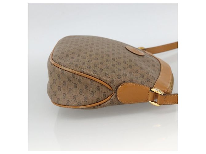 Gucci Borsa a Spalla Micro GG Supreme PVC Beige Oro 007 87 0096 Auth ka3457 D'oro - vista 4