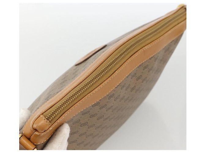 Gucci Borsa a Spalla Micro GG Supreme PVC Beige Oro 007 87 0096 Auth ka3457 D'oro - vista 6