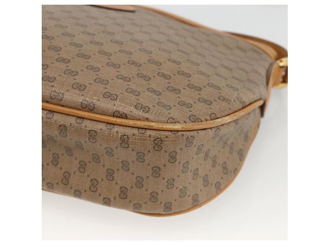 Gucci Borsa a Spalla Micro GG Supreme PVC Beige Oro 007 87 0096 Auth ka3457 D'oro - vista 8