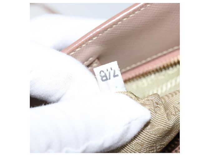 Saffiano PRADA Galleria Sac à main en cuir Safiano 2 en 1 Rose Or Auth YKZ312 Doré - vue 11