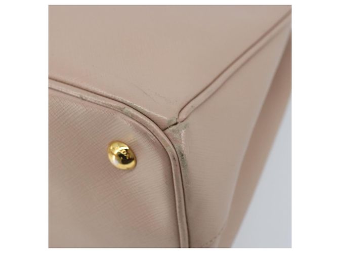Saffiano PRADA Galleria Sac à main en cuir Safiano 2 en 1 Rose Or Auth YKZ312 Doré - vue 15