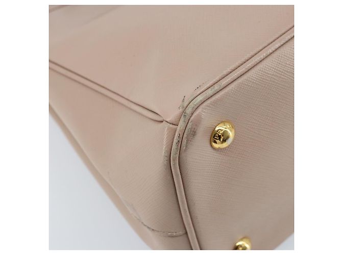 Saffiano PRADA Galleria Sac à main en cuir Safiano 2 en 1 Rose Or Auth YKZ312 Doré - vue 16