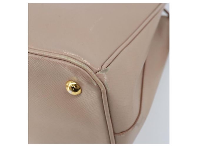 Saffiano PRADA Galleria Sac à main en cuir Safiano 2 en 1 Rose Or Auth YKZ312 Doré - vue 17