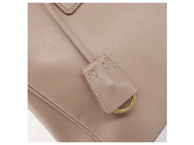 Saffiano PRADA Galleria Sac à main en cuir Safiano 2 en 1 Rose Or Auth YKZ312 Doré - vue 20