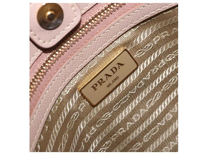 Saffiano PRADA Galleria Sac à main en cuir Safiano 2 en 1 Rose Or Auth YKZ312 Doré - vue 21