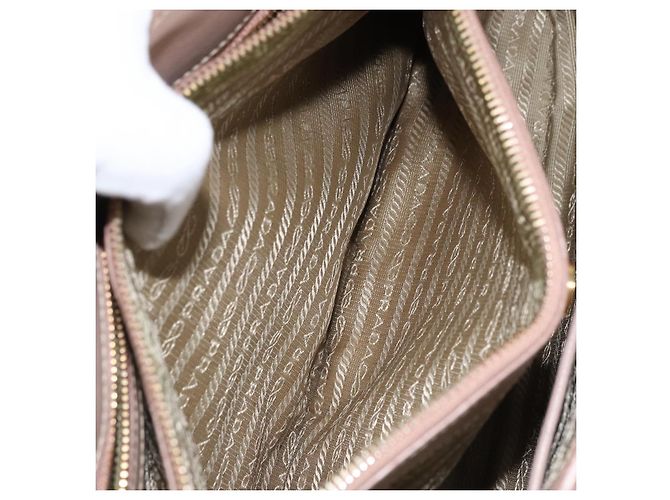 Saffiano PRADA Galleria Sac à main en cuir Safiano 2 en 1 Rose Or Auth YKZ312 Doré - vue 27