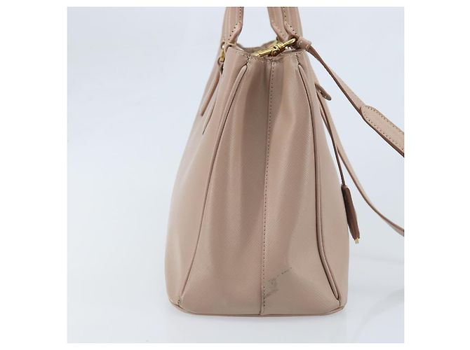 Saffiano PRADA Galleria Sac à main en cuir Safiano 2 en 1 Rose Or Auth YKZ312 Doré - vue 4