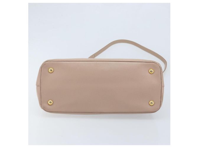 Saffiano PRADA Galleria Sac à main en cuir Safiano 2 en 1 Rose Or Auth YKZ312 Doré - vue 5