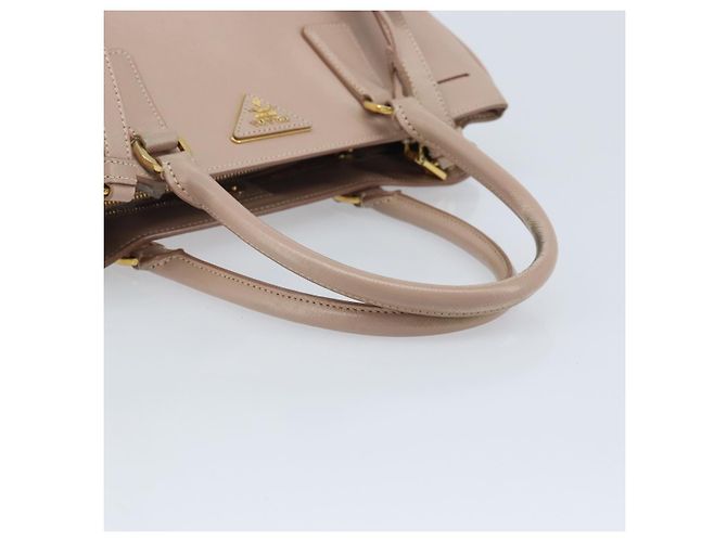 Saffiano PRADA Galleria Sac à main en cuir Safiano 2 en 1 Rose Or Auth YKZ312 Doré - vue 7