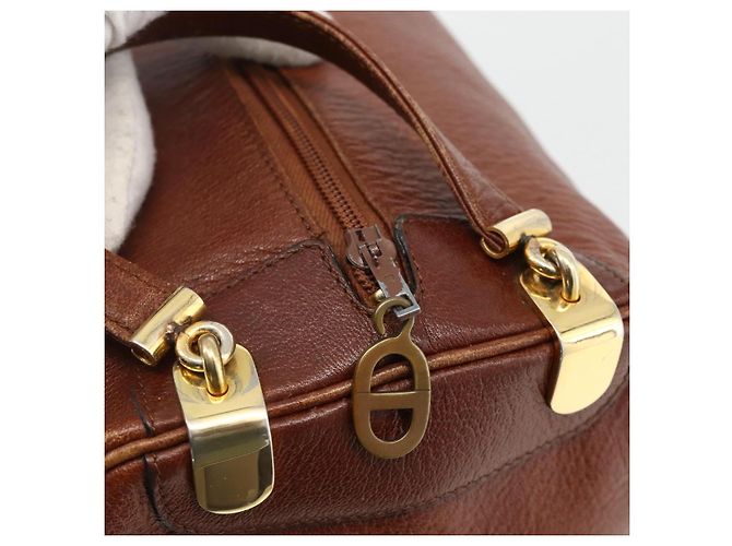 Borsa a Spalla Christian Dior in Pelle Marrone Oro Auth 174305A D'oro - vista 10