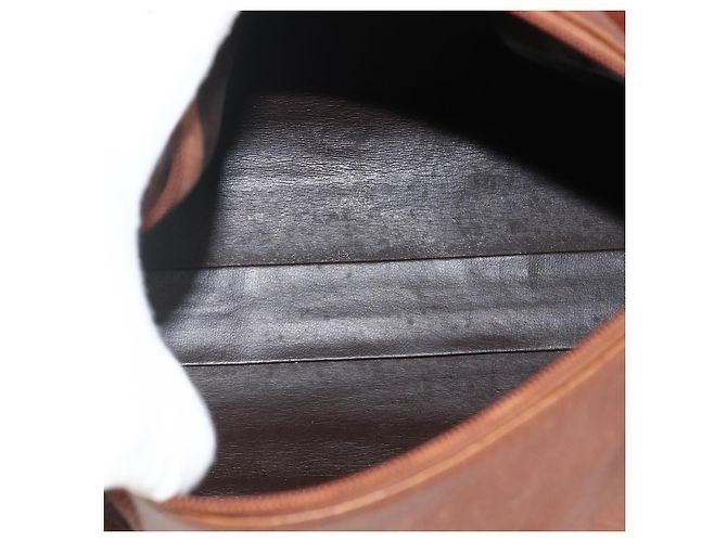 Borsa a Spalla Christian Dior in Pelle Marrone Oro Auth 174305A D'oro - vista 11