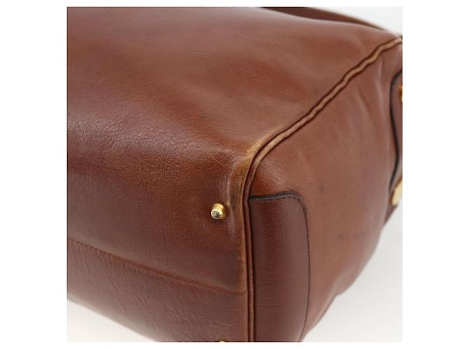 Borsa a Spalla Christian Dior in Pelle Marrone Oro Auth 174305A D'oro - vista 15