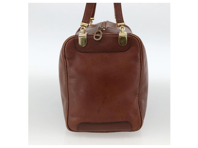 Borsa a Spalla Christian Dior in Pelle Marrone Oro Auth 174305A D'oro - vista 3