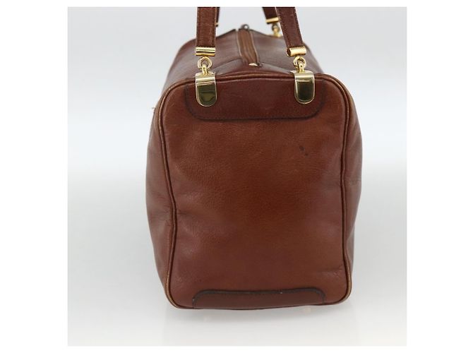 Borsa a Spalla Christian Dior in Pelle Marrone Oro Auth 174305A D'oro - vista 4
