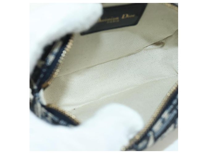 Borsa a vita in tela Trotter Christian Dior blu navy e oro Auth BSZ700M D'oro - vista 10