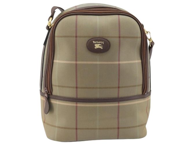 Borsa a Spalla Burberrys Nova Check in Tela Marrone Oro Auth BA11547 D'oro - vista 13