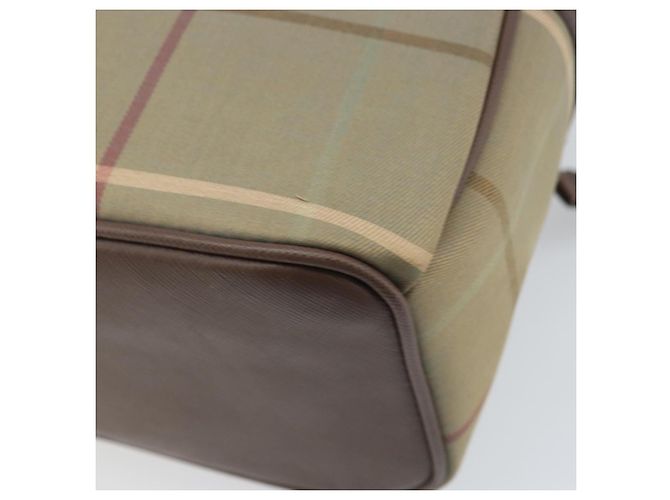 Borsa a Spalla Burberrys Nova Check in Tela Marrone Oro Auth BA11547 D'oro - vista 15