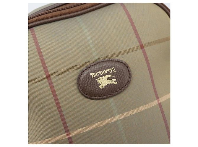 Borsa a Spalla Burberrys Nova Check in Tela Marrone Oro Auth BA11547 D'oro - vista 17