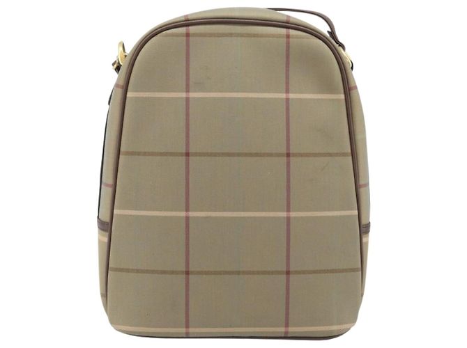 Borsa a Spalla Burberrys Nova Check in Tela Marrone Oro Auth BA11547 D'oro - vista 2