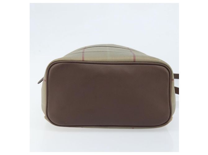 Borsa a Spalla Burberrys Nova Check in Tela Marrone Oro Auth BA11547 D'oro - vista 5