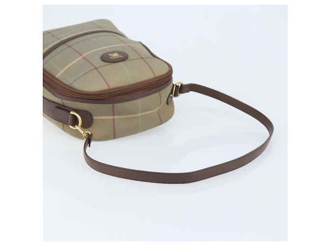 Borsa a Spalla Burberrys Nova Check in Tela Marrone Oro Auth BA11547 D'oro - vista 7