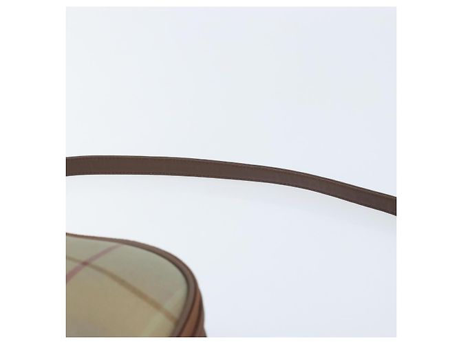 Borsa a Spalla Burberrys Nova Check in Tela Marrone Oro Auth BA11547 D'oro - vista 8