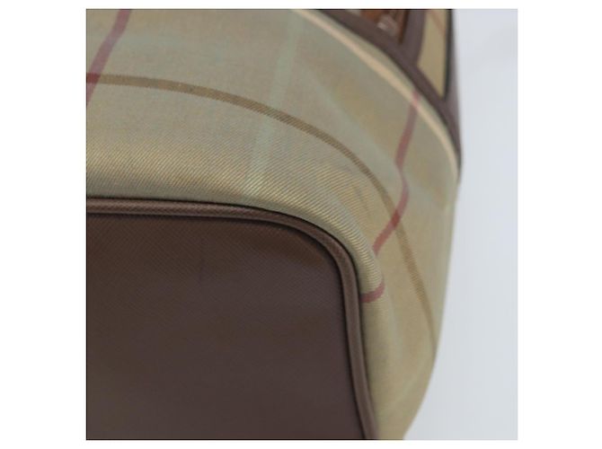 Borsa a Spalla Burberrys Nova Check in Tela Marrone Oro Auth BA11547 D'oro - vista 9