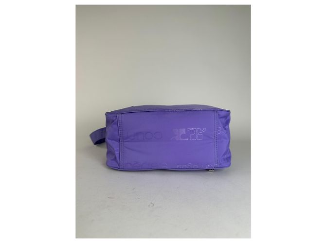 Sac en polyester monogramme multiway Courreges vintage violet neuf avec étiquette - vue 11