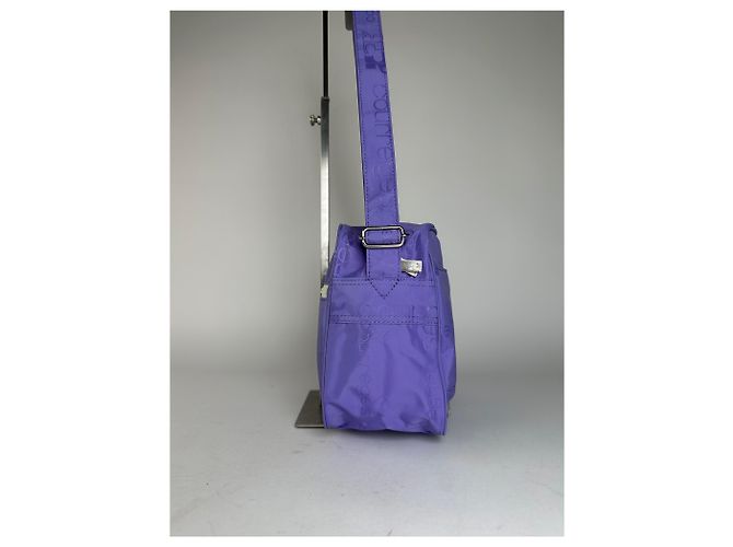 Sac en polyester monogramme multiway Courreges vintage violet neuf avec étiquette - vue 5