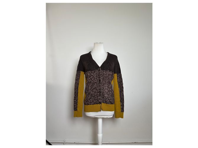 Vintage Etro Cardigan Braun Gelb M - Ansicht 10