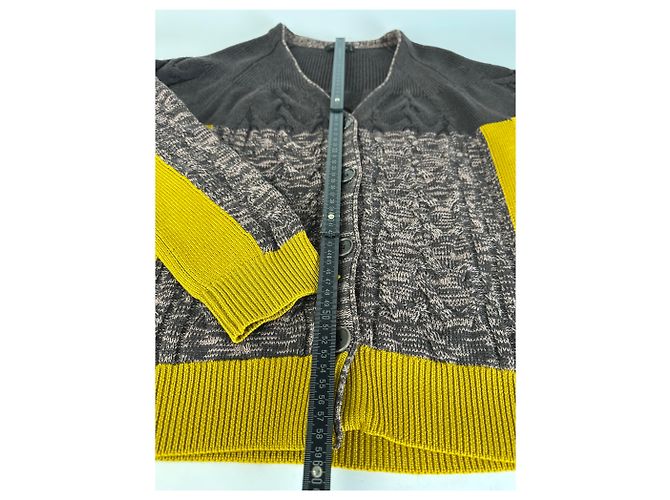 Vintage Etro Cardigan Braun Gelb M - Ansicht 12