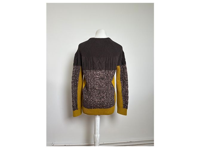 Vintage Etro Cardigan Braun Gelb M - Ansicht 2