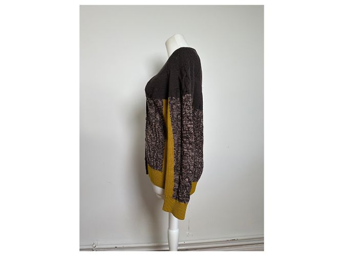 Vintage Etro Cardigan Braun Gelb M - Ansicht 3