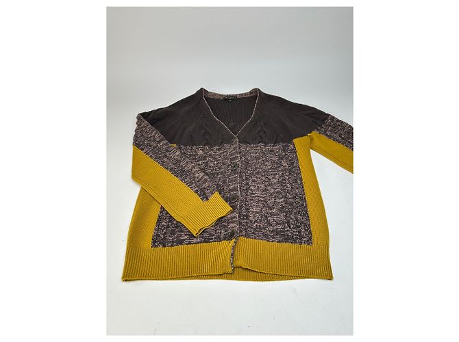 Vintage Etro Cardigan Braun Gelb M - Ansicht 5