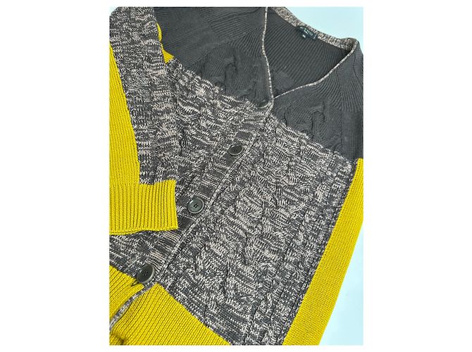 Vintage Etro Cardigan Braun Gelb M - Ansicht 6