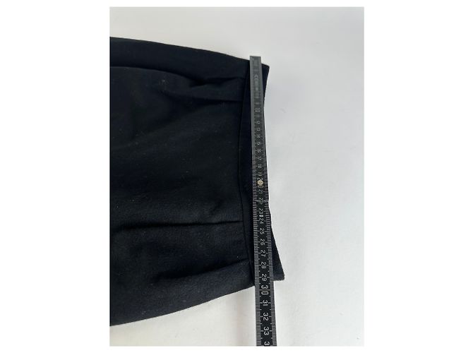 Céline Falda de lana vintage Celine Paris negra 36/S Negro - vista 11