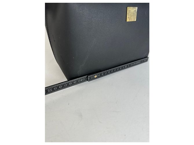 Céline Clutch in pelle nera Celine Paris vintage Nero - vista 10