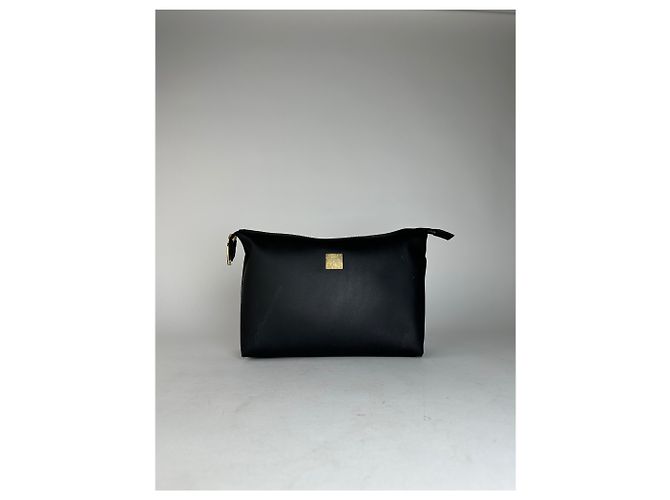 Céline Clutch in pelle nera Celine Paris vintage Nero - vista 14