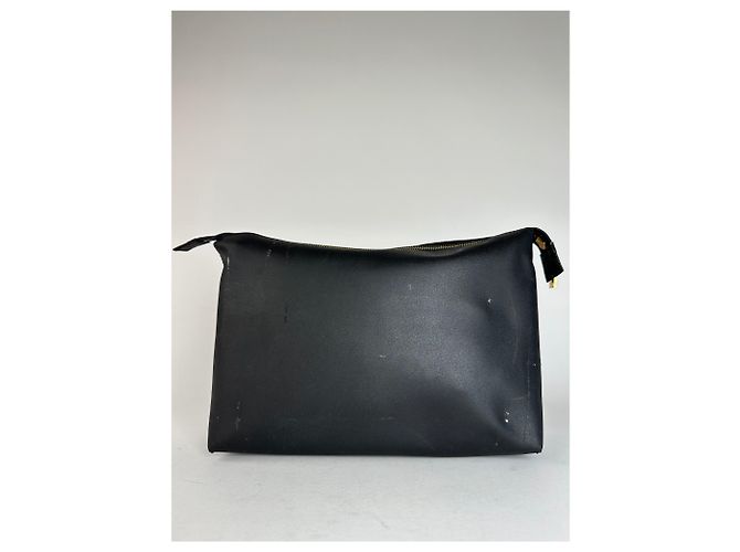 Céline Clutch in pelle nera Celine Paris vintage Nero - vista 15