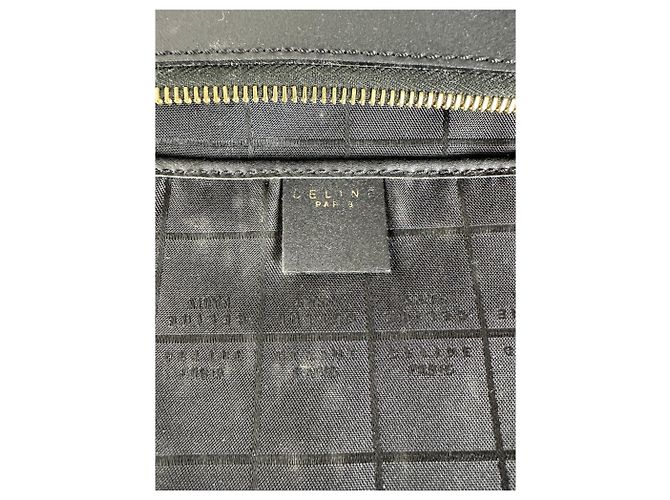 Céline Clutch in pelle nera Celine Paris vintage Nero - vista 5