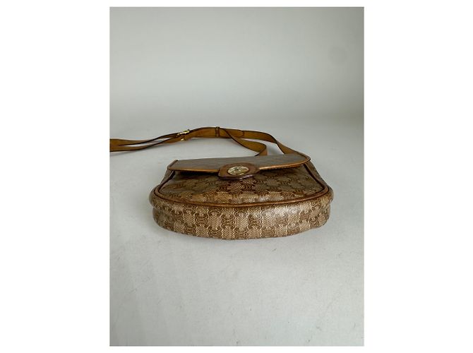 Céline Vintage Celine Paris Leder Triomphe Mini Umhängetasche Braun - Ansicht 11