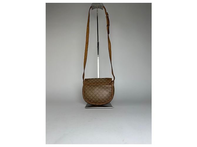Céline Vintage Celine Paris Leder Triomphe Mini Umhängetasche Braun - Ansicht 13