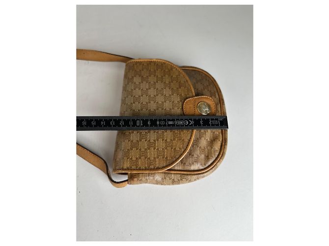 Céline Vintage Celine Paris Leder Triomphe Mini Umhängetasche Braun - Ansicht 15