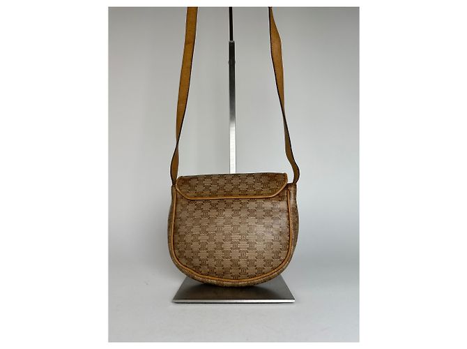 Céline Vintage Celine Paris Leder Triomphe Mini Umhängetasche Braun - Ansicht 2