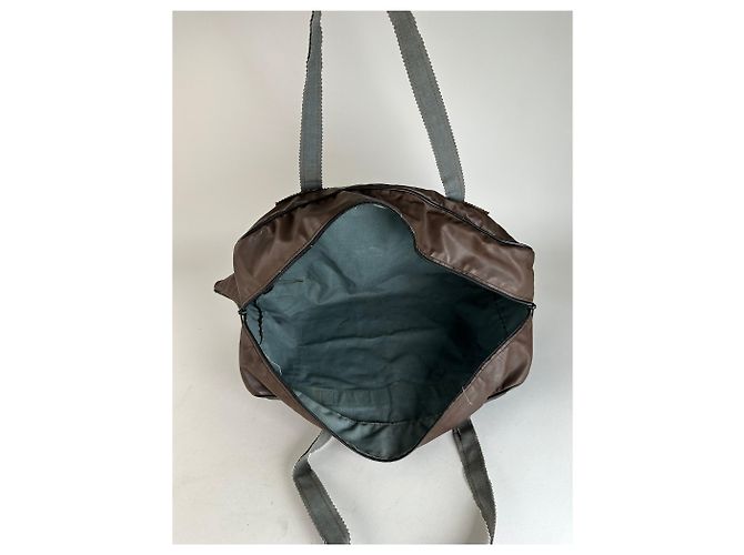 Vintage Fendi Polyester-Leder-Handtasche Braun - Ansicht 4
