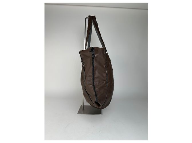 Vintage Fendi Polyester-Leder-Handtasche Braun - Ansicht 5