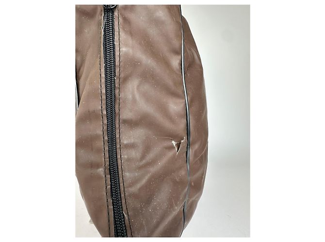 Vintage Fendi Polyester-Leder-Handtasche Braun - Ansicht 6