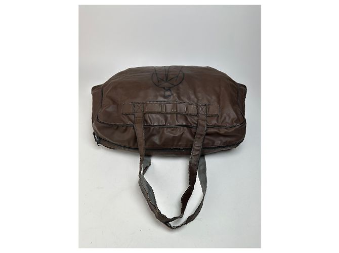 Vintage Fendi Polyester-Leder-Handtasche Braun - Ansicht 7